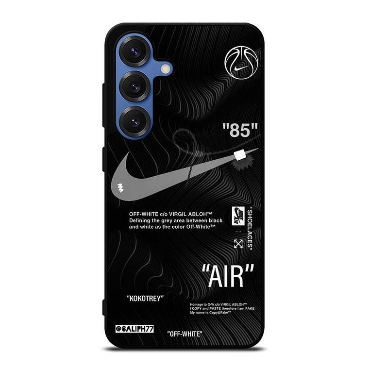 OFF-WHITE NIKE AIR JORDAN BLACK Samsung Galaxy S25 Case Cover