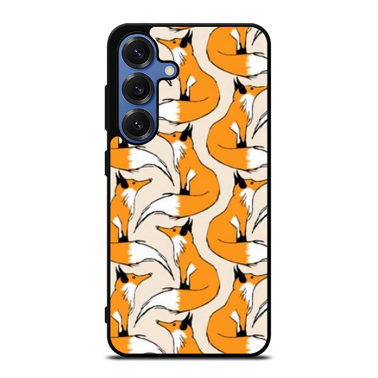 ORANGE FOX PATTERN Samsung Galaxy S25 Case Cover
