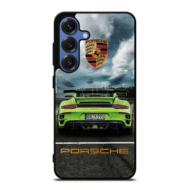 PORSCHE LOGO GREEN CAR Samsung Galaxy S25 Case Cover