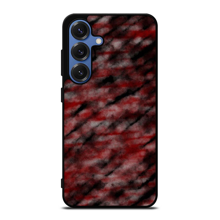 RED BLACK TIE DYE PATTERN Samsung Galaxy S25 Case Cover