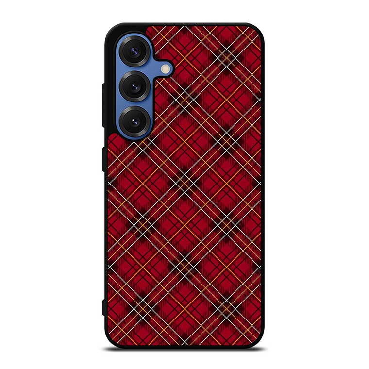 RED TARTAN CROSS PLAID Samsung Galaxy S25 Case Cover