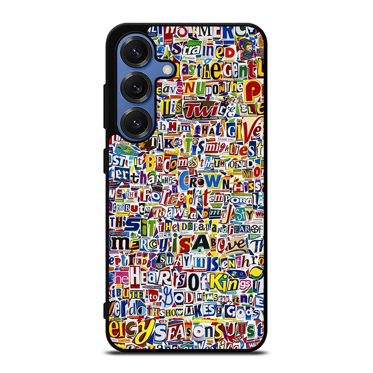 RETRO ALPHABET COLLAGE Samsung Galaxy S25 Case Cover
