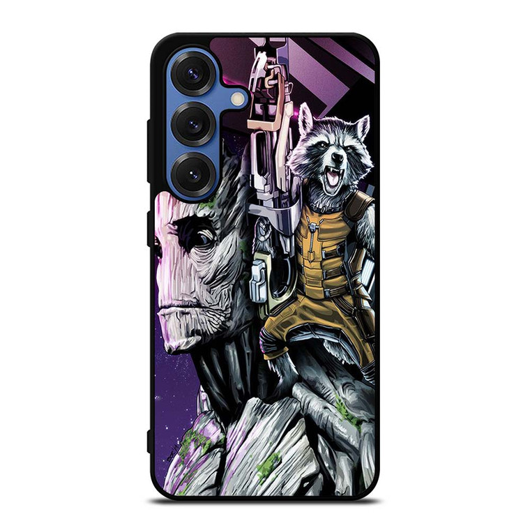 ROCKET RACCOON AND GROOT MARVEL Samsung Galaxy S25 Case Cover