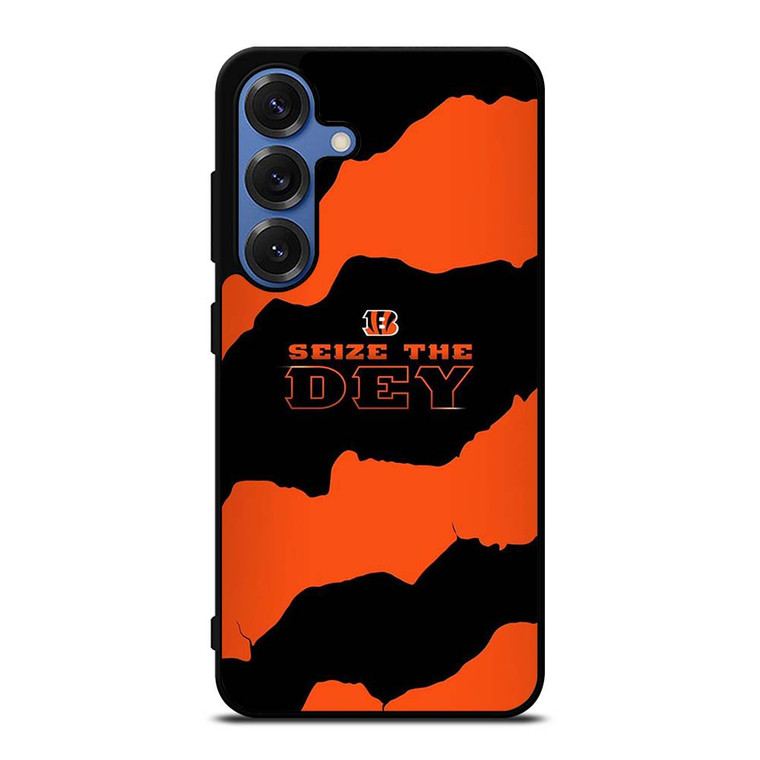 SEIZE THE DEY CINCINNATI BENGALS LOGO FOOTBALL TEAM Samsung Galaxy S25 Case Cover