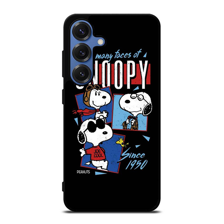 SNOOPY FACES THE PEANUTS CARTOON Samsung Galaxy S25 Case Cover