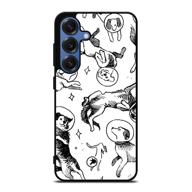 SPACE DOG WHITE PATTERN Samsung Galaxy S25 Case Cover