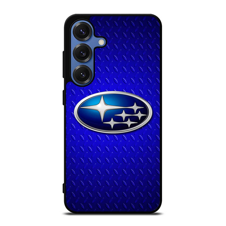 SUBARU BLUE METAL LOGO Samsung Galaxy S25 Case Cover