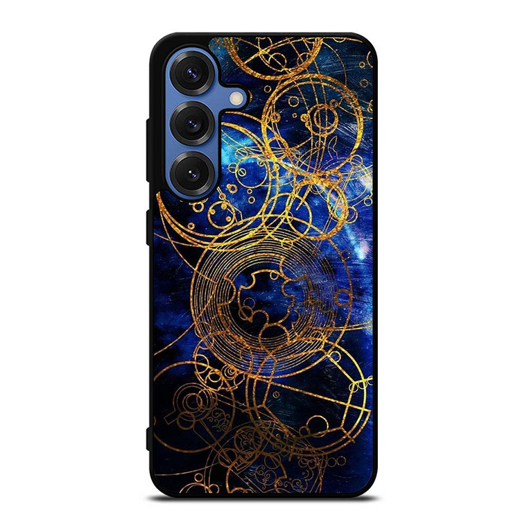 TIME LORD WRITING GOLD BLUE Samsung Galaxy S25 Case Cover