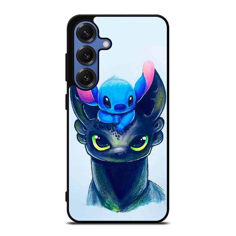 TOOTHLESS AND STITCH ART Samsung Galaxy S25 Case Cover