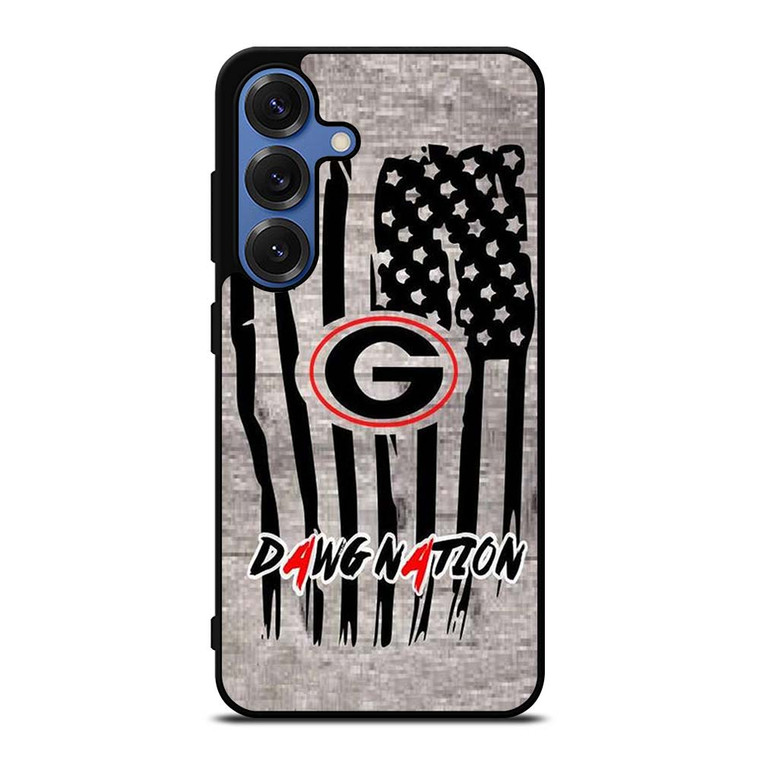 UNIVERSITY OF GEORGIA BULLDOGSWOODEN LOGO Samsung Galaxy S25 Case Cover