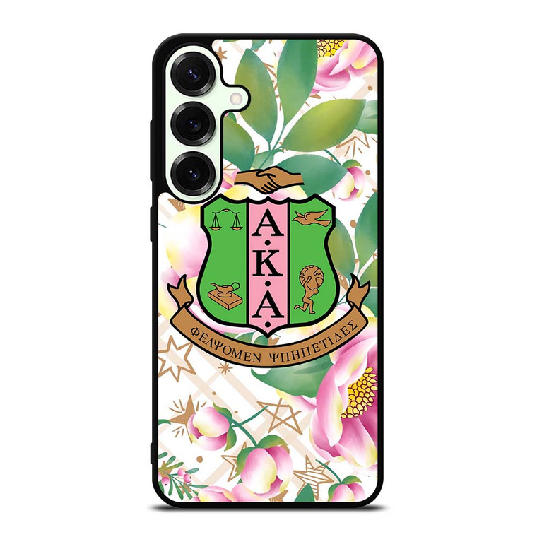 AKA PINK AND GREEN FLOWER LOGO Samsung Galaxy S25 Plus Case Cover