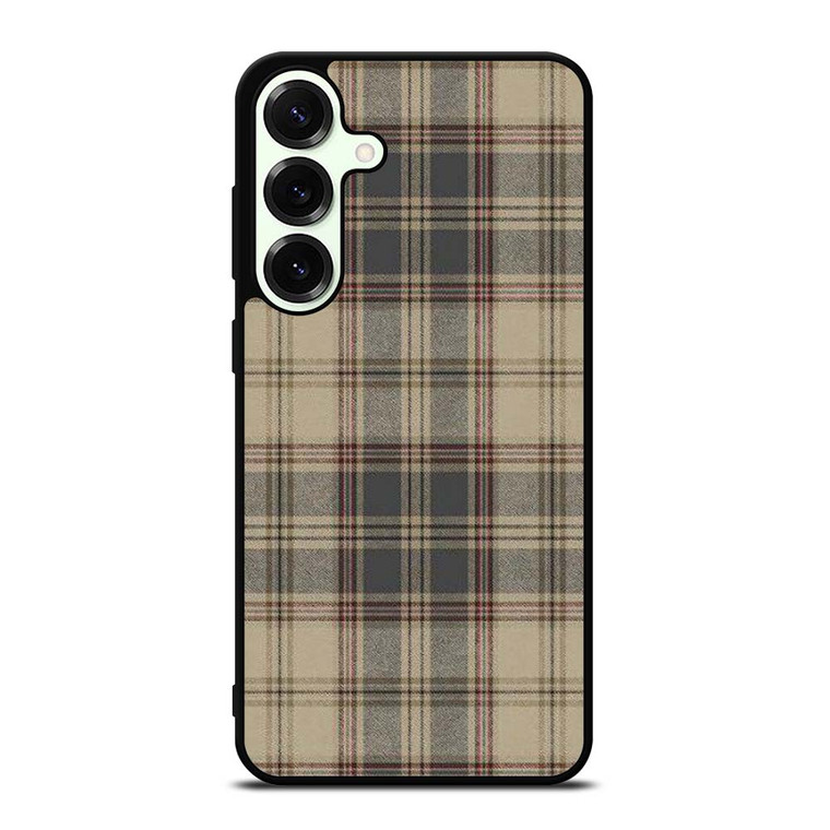 BROWN TARTAN PLAID PATTERN Samsung Galaxy S25 Plus Case Cover