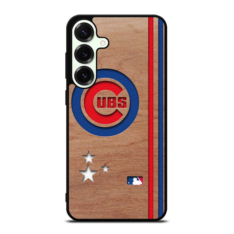 CHICAGO CUBS UBS MLB WOODEN LOGO Samsung Galaxy S25 Plus Case Cover