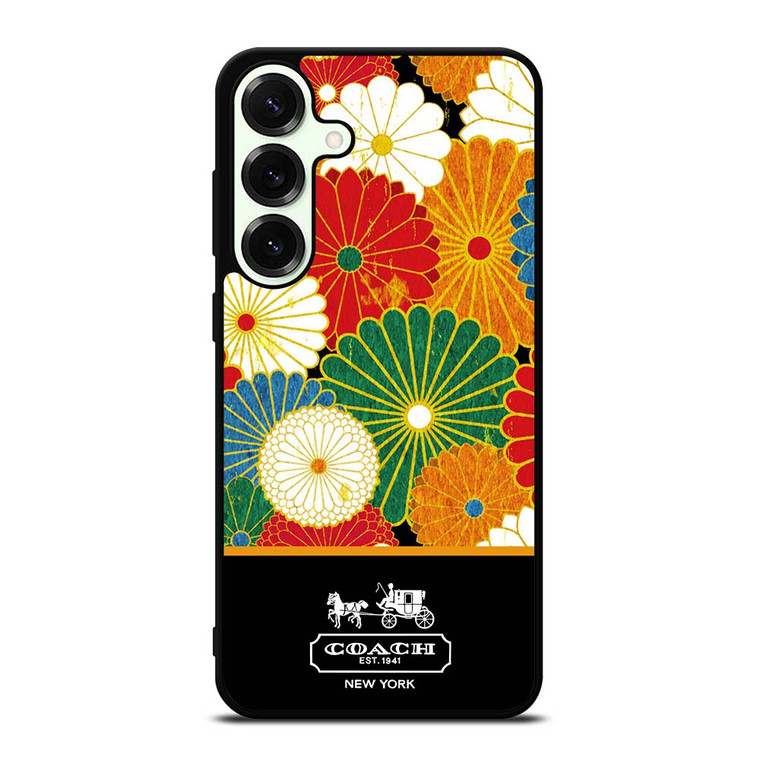COACH NEW YORK COLORFUL FLORAL LOGO Samsung Galaxy S25 Plus Case Cover