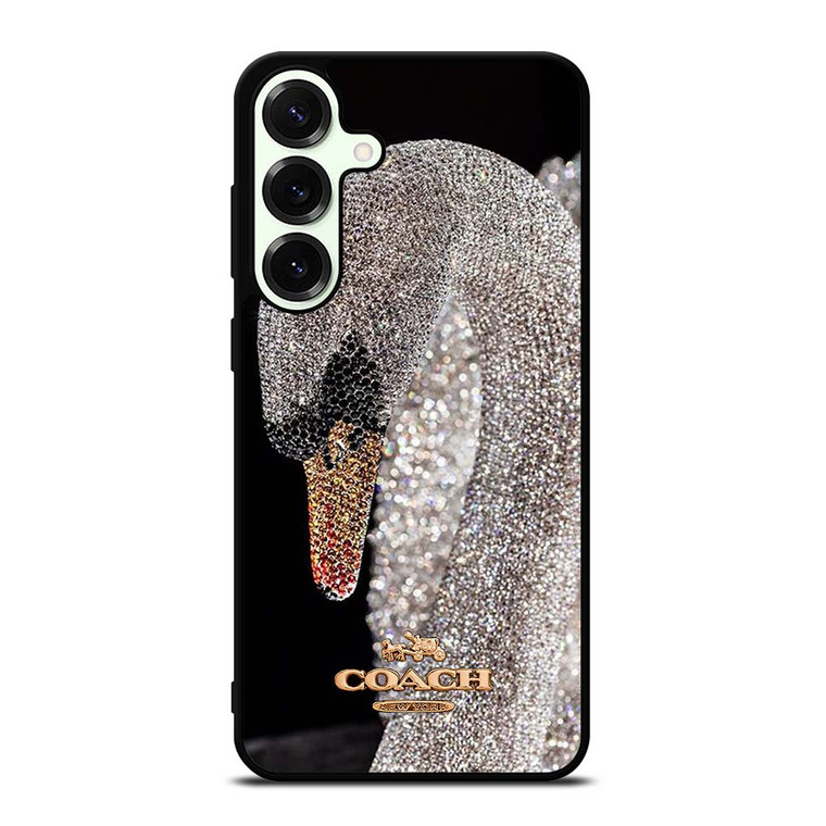 COACH NEW YORK LOGO DIAMOND SWAN Samsung Galaxy S25 Plus Case Cover