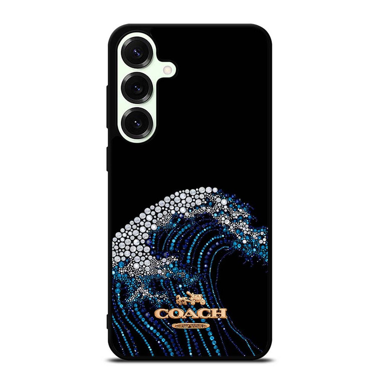 COACH NEW YORK LOGO DIAMOND WAVE Samsung Galaxy S25 Plus Case Cover