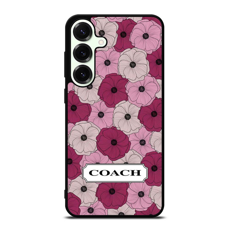 COACH NEW YORK LOGO PURPLE FLOWER Samsung Galaxy S25 Plus Case Cover