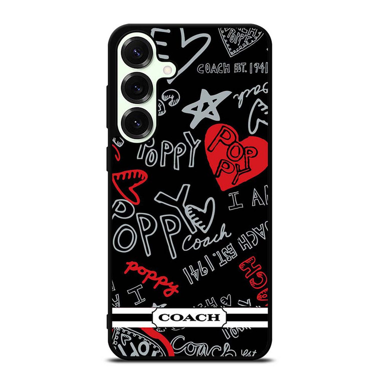 COACH NEW YORK POPPY BLACK Samsung Galaxy S25 Plus Case Cover