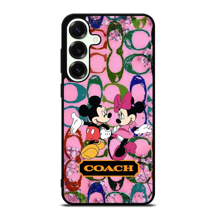 COACH PINK FLOWER MICKEY MINNIE Samsung Galaxy S25 Plus Case Cover