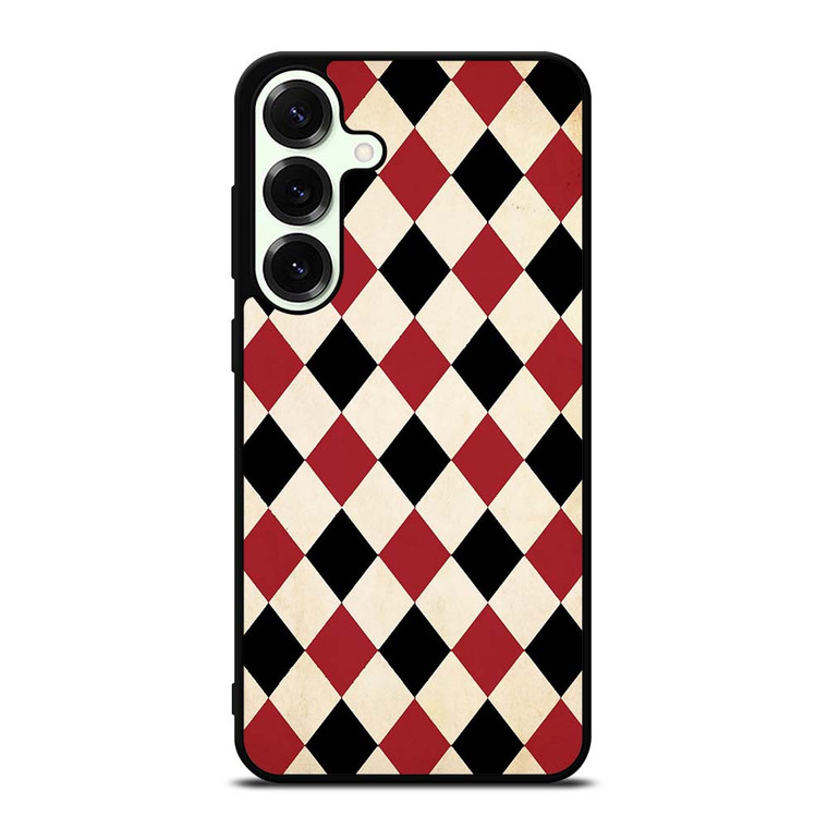 DIAMOND RED BACK PATTERN Samsung Galaxy S25 Plus Case Cover
