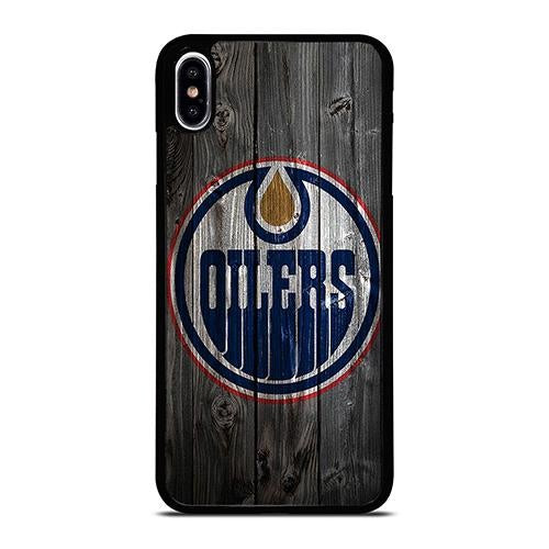 EDMONTON OILERS WOODEN LOGO iPhone XS Max Case Cover