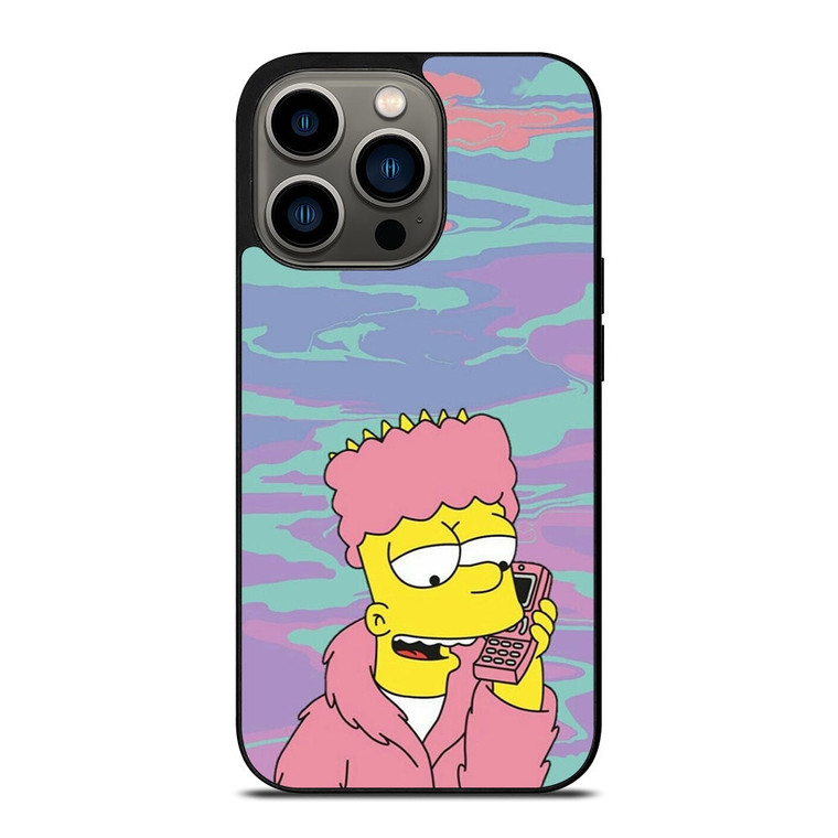 TIE DYE PATTERN BART SIMPSON iPhone 13 Pro Case Cover