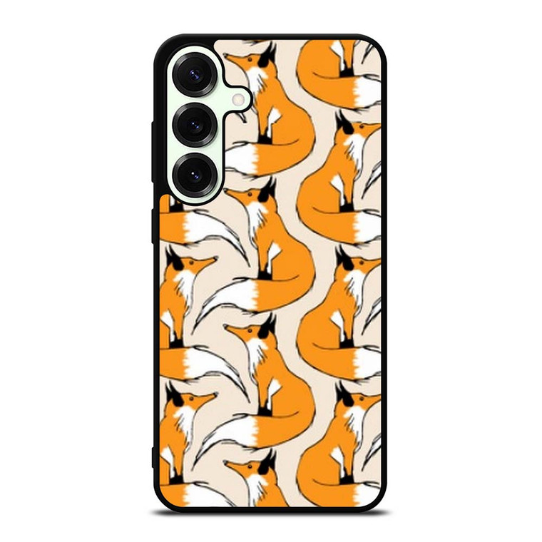 ORANGE FOX PATTERN Samsung Galaxy S25 Plus Case Cover