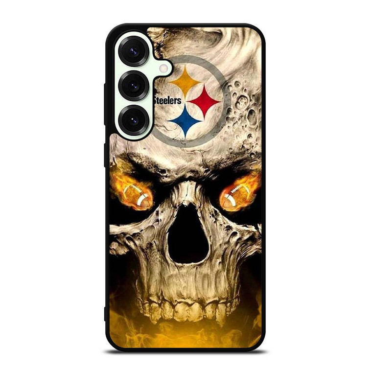 PITTSBURGH STEELERS FOOTBALL SKULL Samsung Galaxy S25 Plus Case Cover