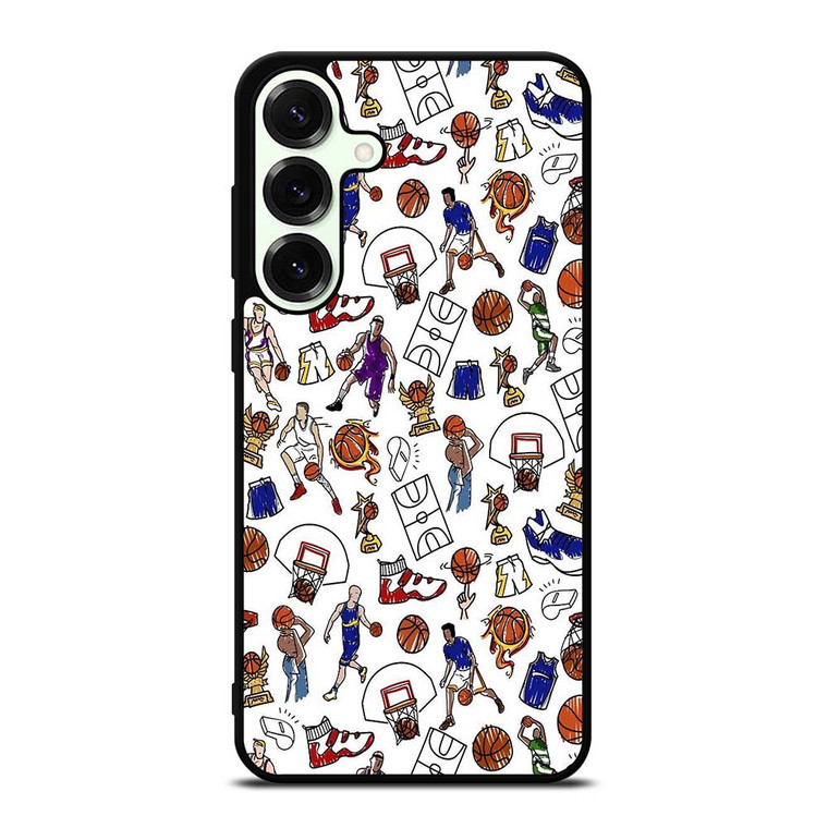 PLAYFUL BASKETBALL DOODLE ART Samsung Galaxy S25 Plus Case Cover