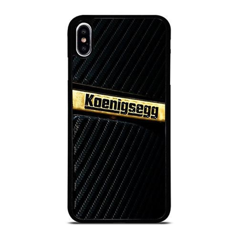 KOENIGSEGG GOLD BLACK CARBON iPhone XS Max Case Cover