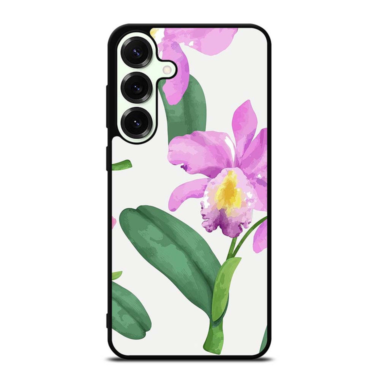 PURPLE ORCHID FLOWER PAINTING Samsung Galaxy S25 Plus Case Cover