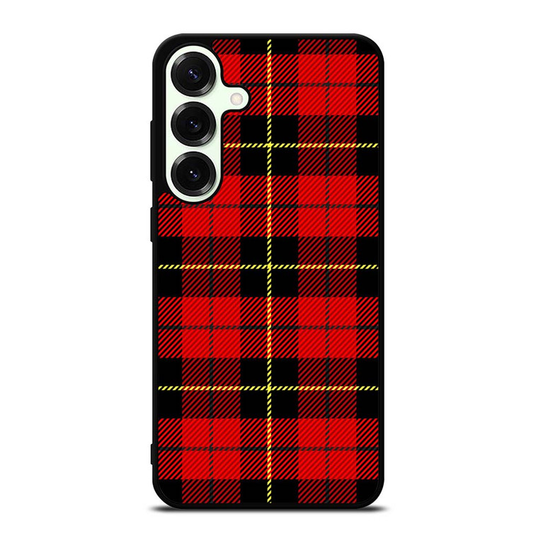 RED BLACK TARTAN PATTERN Samsung Galaxy S25 Plus Case Cover