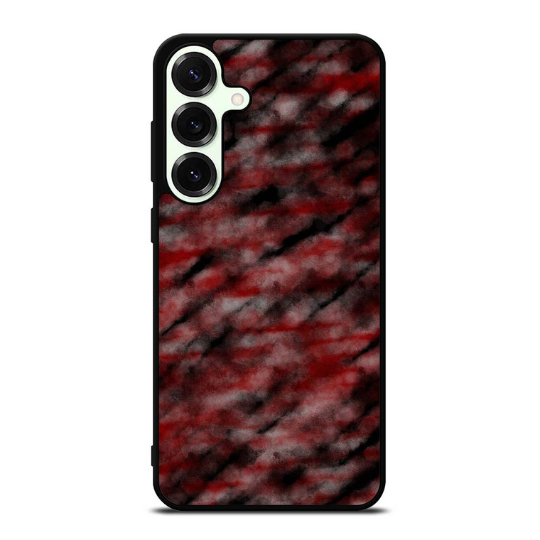 RED BLACK TIE DYE PATTERN Samsung Galaxy S25 Plus Case Cover