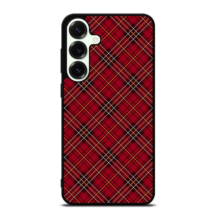 RED TARTAN CROSS PLAID Samsung Galaxy S25 Plus Case Cover
