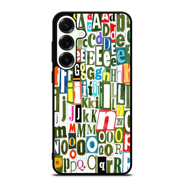 RETRO ALPHABET GREEN COLLAGE Samsung Galaxy S25 Plus Case Cover