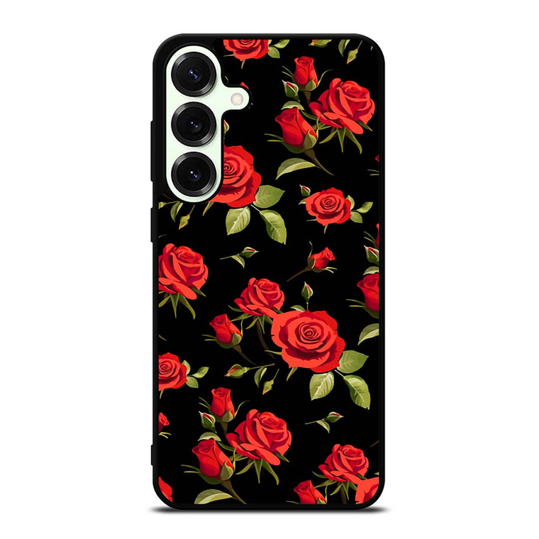 SEAMLESS RED ROSE PATTERN Samsung Galaxy S25 Plus Case Cover