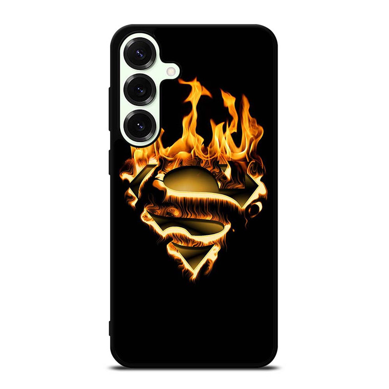 SUPERMAN LOGO FIRE Samsung Galaxy S25 Plus Case Cover
