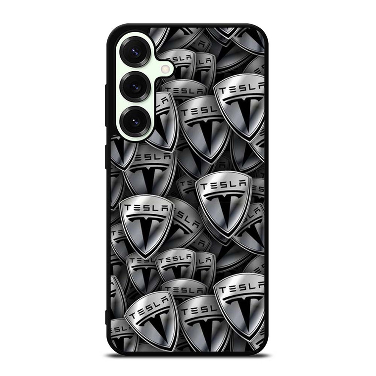 TESLA METAL LOGO COLLAGE Samsung Galaxy S25 Plus Case Cover
