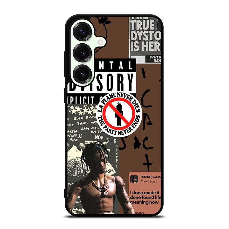 TRAVIS SCOTT RAPPER PARENTAL ADVISORY Samsung Galaxy S25 Plus Case Cover