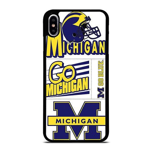 MICHIGAN WOLVERINES STICKER COLLAGE iPhone XS Max Case Cover