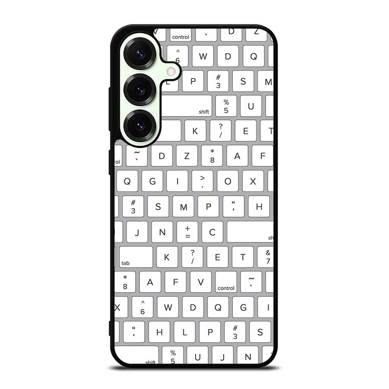 WHITE KEYBOARD PATTERN Samsung Galaxy S25 Plus Case Cover