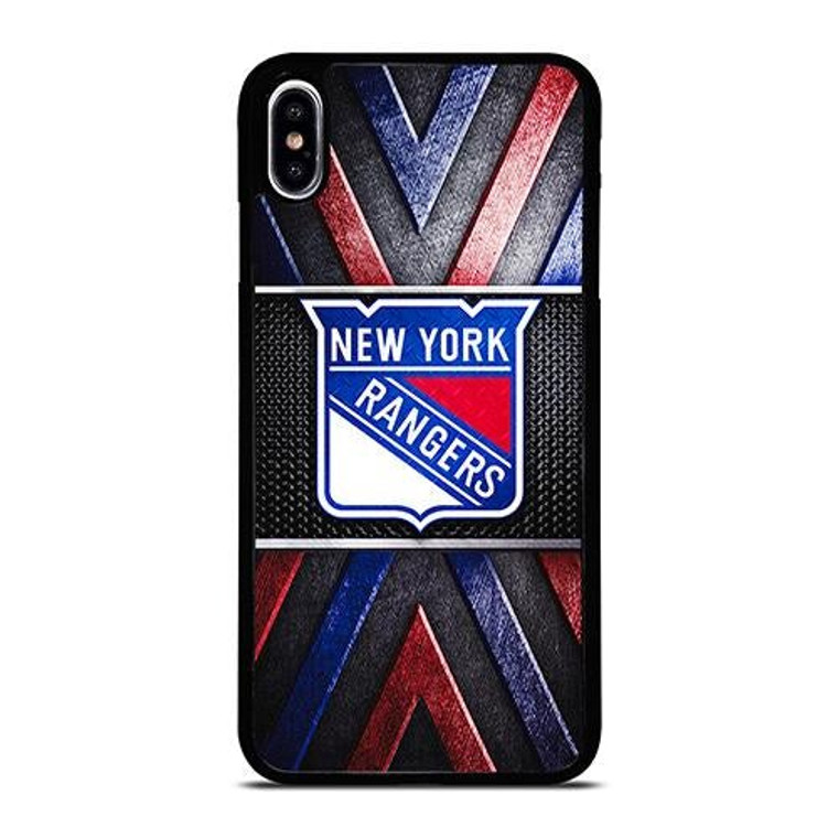 NEW YORK RANGERS NHL METAL LOGO iPhone XS Max Case Cover