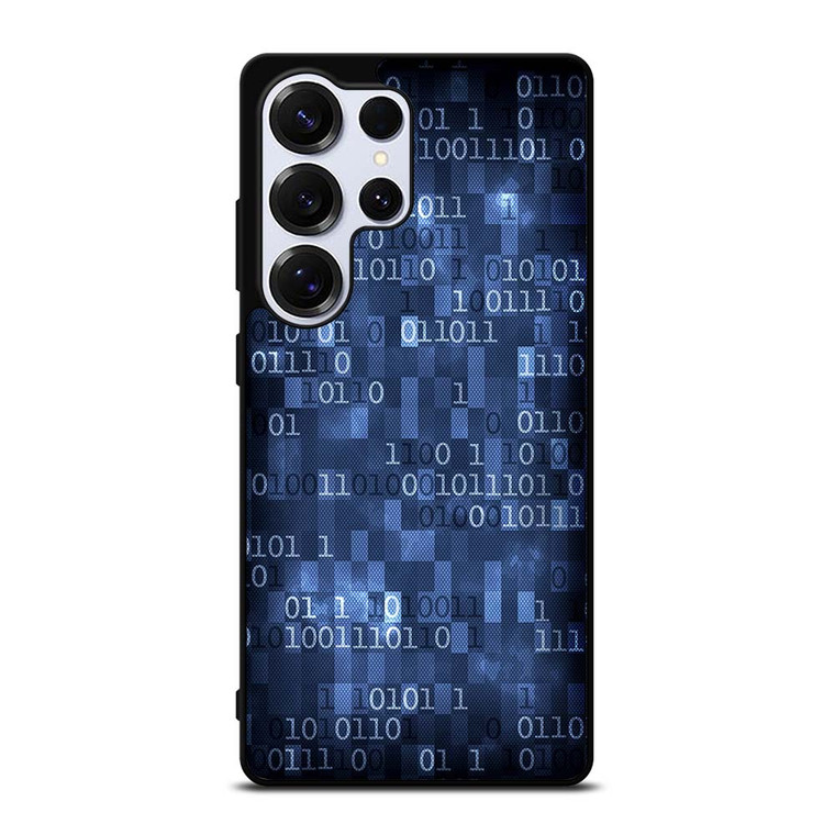 BLUE STYLISH BINARY CODE Samsung Galaxy S25 Ultra Case Cover