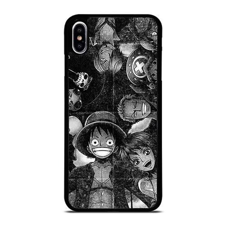 ONE PIECE BLACK WHITE GRUNGE ALL iPhone XS Max Case Cover
