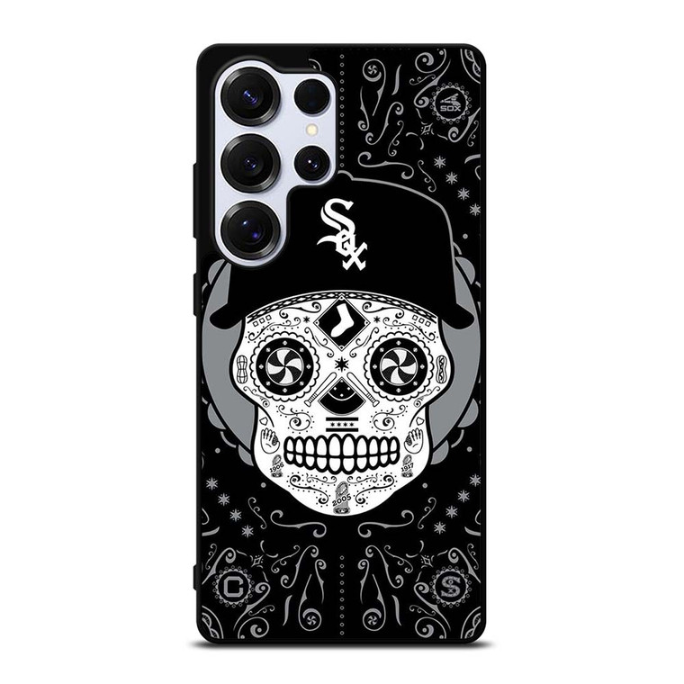 CHICAGO WHITE SOX LOGO SKULL ART Samsung Galaxy S25 Ultra Case Cover