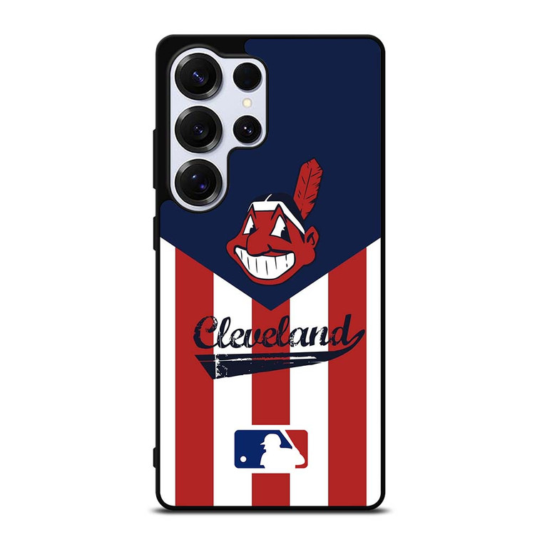 CLEVELAND INDIANS STRIPE LOGO Samsung Galaxy S25 Ultra Case Cover
