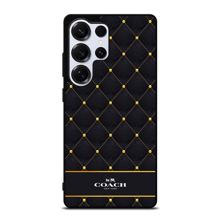 COACH NEW YORK GOLD PATTERN Samsung Galaxy S25 Ultra Case Cover