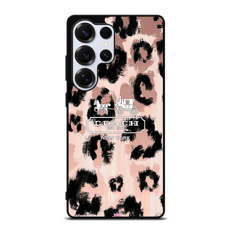 COACH NEW YORK LEOPARD SKIN Samsung Galaxy S25 Ultra Case Cover