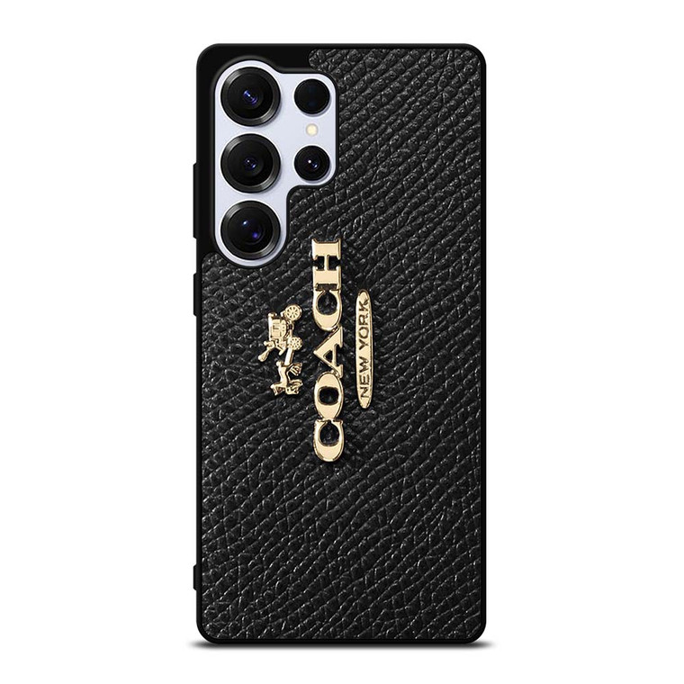 COACH NEW YORK LOGO ON BLACK WALLET Samsung Galaxy S25 Ultra Case Cover