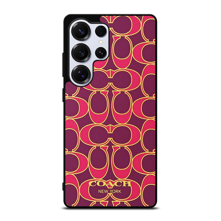 COACH NEW YORK PINK GOLD Samsung Galaxy S25 Ultra Case Cover